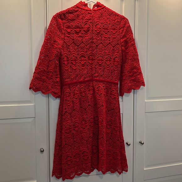 Lace bell sleeves mini dress - Picture 3 of 12